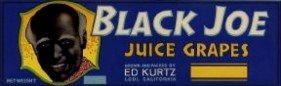 Black Joe Grape Crate Label