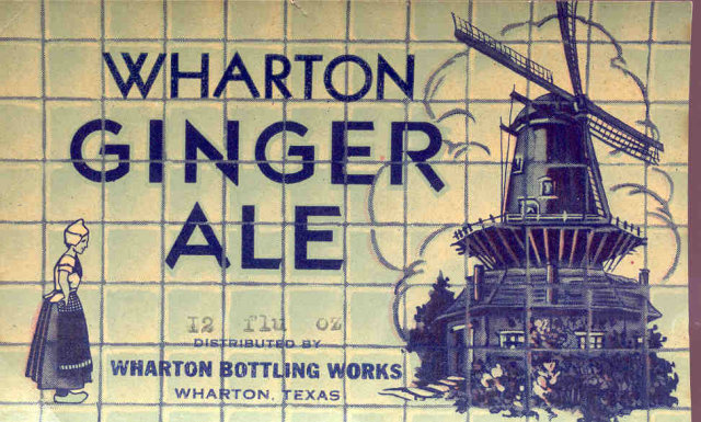 Wharton Gingerale Soda Label