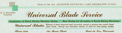 Universal Blade Letterhead