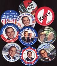 GEORGE WALKER BUSH pins - GWB POLITICAL PINBACKS REPUBLICAN