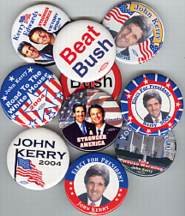 JOHN KERRY PINS - POLITICAL PINBACKS