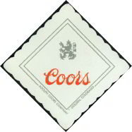 Adolph Coors Beer Napkin coasters
