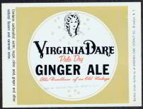 Virginia Dare Gingerale Soda Label