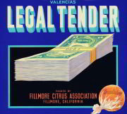 Valencia Citrus Crate Legal Tender