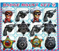Lone Ranger Toy Badge Set