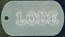 Love Hippie Dog Tag