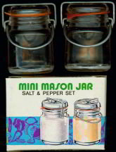 Mason Jar Salt Pepper Shakers in Box