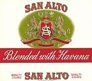 San Alto Cigar Box Label