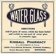 Kimball Water Glass Labels