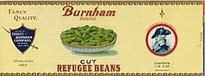 Burnham Green Beans Vegetable Can Label