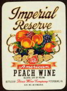 Imperial Peach Wine Label