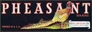 PHEASANT GRAPE Crate Label / BIRD / VINTAGE