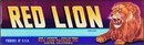 RED LION GRAPE CRATE LABEL / VINTAGE FOOD