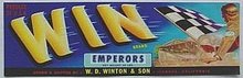 Win Brand Grape Crate Label