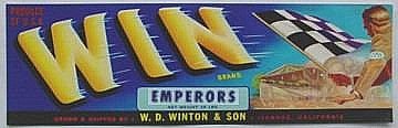 Win Brand Grape Crate Label