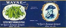 Wayne Pea Can Labels