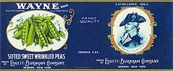 Wayne Pea Can Labels