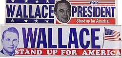 GEORGE WALLCE DECALS / 2 VINTAGE POLITICAL