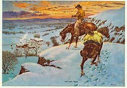 LOST TRAIL PRINT / VINTAGE ART DONAHUE