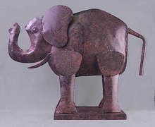 Cast Iron Elephant Statue