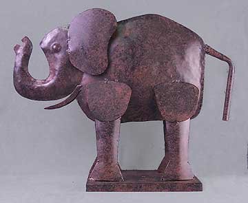 Cast Iron Elephant Statue