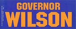 GOVERNOR WILSON STICKER / VINTAGE POLITICAL