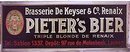 Pieter's Beer Sign - Metal German Brew Tin