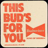 Budweiser Beer Coaster