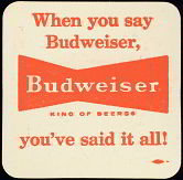 Budweiser Beer Coaster