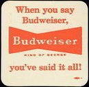 Budweiser Beer Coaster