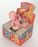 Wetting Baby Bisque Doll in Original Box