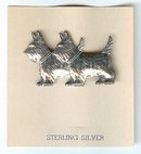 Scottie Dog Pin - Sterling Silver Jewelry