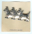 Scottie Dog Pin - Sterling Silver Jewelry