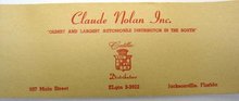 Claude Nolan Cadillac Paper Labels on Roll -