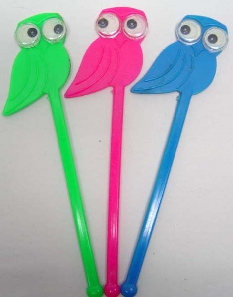 72 Google Eye Drink Swizzle Stick Stirrers Owl