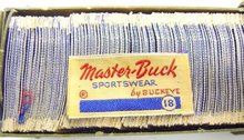 Master Buck Clothing Labels - 1950s