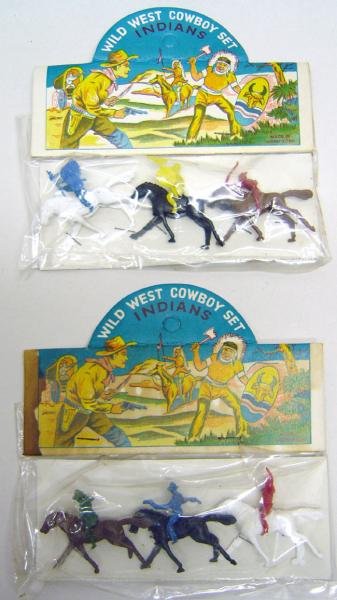 Cowboy Indian Toys - 10 Vintage Wild West 1960s
