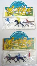 Cowboy Indian Toys - 10 Vintage Wild West 1960s