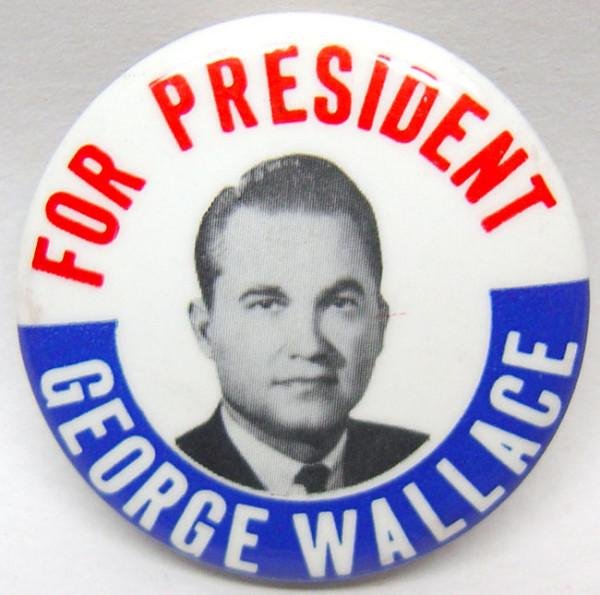 George Wallace for President Pinback pins Lot