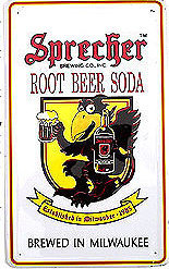 Sprecher Black Crow Soda Root Beer Soda Sign