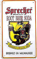 Sprecher Black Crow Soda Root Beer Soda Sign