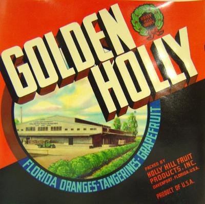 Golden Holly Crate Labels 1940s
