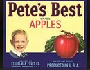Pete's Best Apple Crate Label