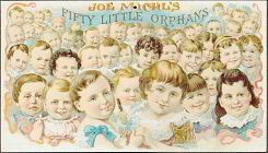 Joe Michl's Fifty Little Orphans Cigar Sign