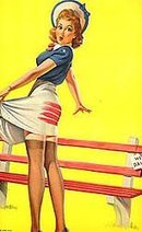 Elvgren Pinup Litho Print - Wet Paint