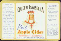 Queen Isabella Apple Cider Label