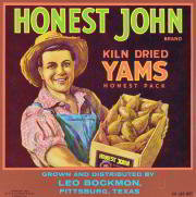 Honest John Yams Crate Label