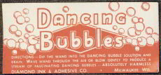 Dancing Bubbles Toy Label 1920s