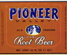 Pioneer Valley Root Beer Soda Label 1920s