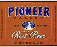 Pioneer Valley Root Beer Soda Label 1920s